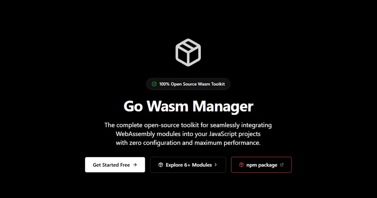 GoWM : Le Wasm Manager qui va Révolutionner tes Projets JavaScript